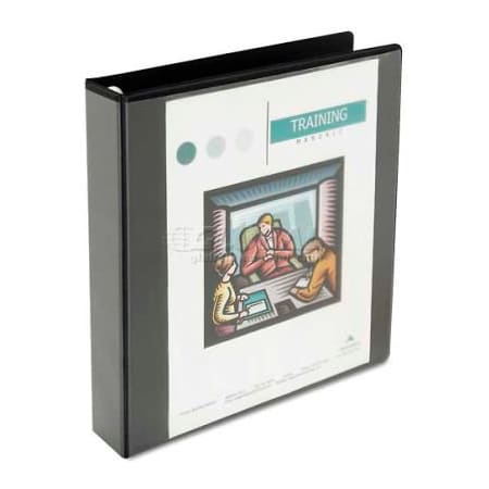 Universal Universal One Comfort Grip Deluxe Plus D-Ring View Binder, 1-1/2" Capacity, 8-1/2 x 11, Black UNV30721***